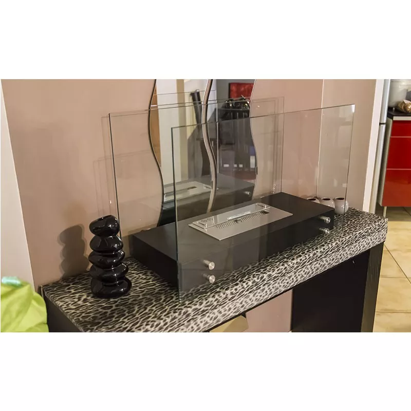 Caminetti a pavimento Ottawa Colore Bianco Bruciatore 1.5L/3kW
