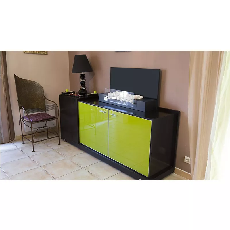 Ibrido parete/pavimento, etanolo 4kW Colore Nero