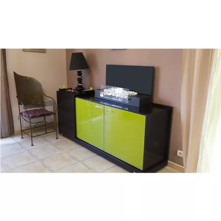 Ibrido parete/pavimento, etanolo 4kW Colore Nero