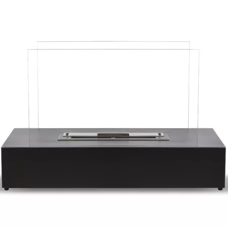 Caminetto a etanolo da pavimento Lena, 80x40x45cm Colore Nero