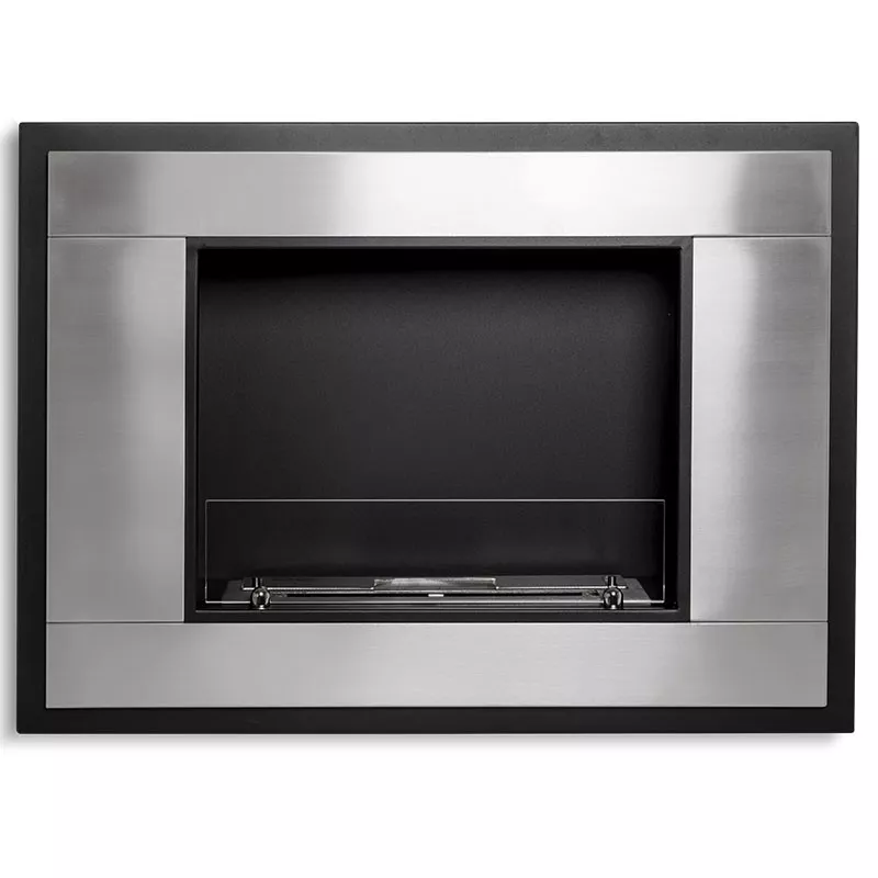 Caminetto a bioetanolo InVivo 4kW, 80x18x59 cm Colore Acciaio inox spazzolato