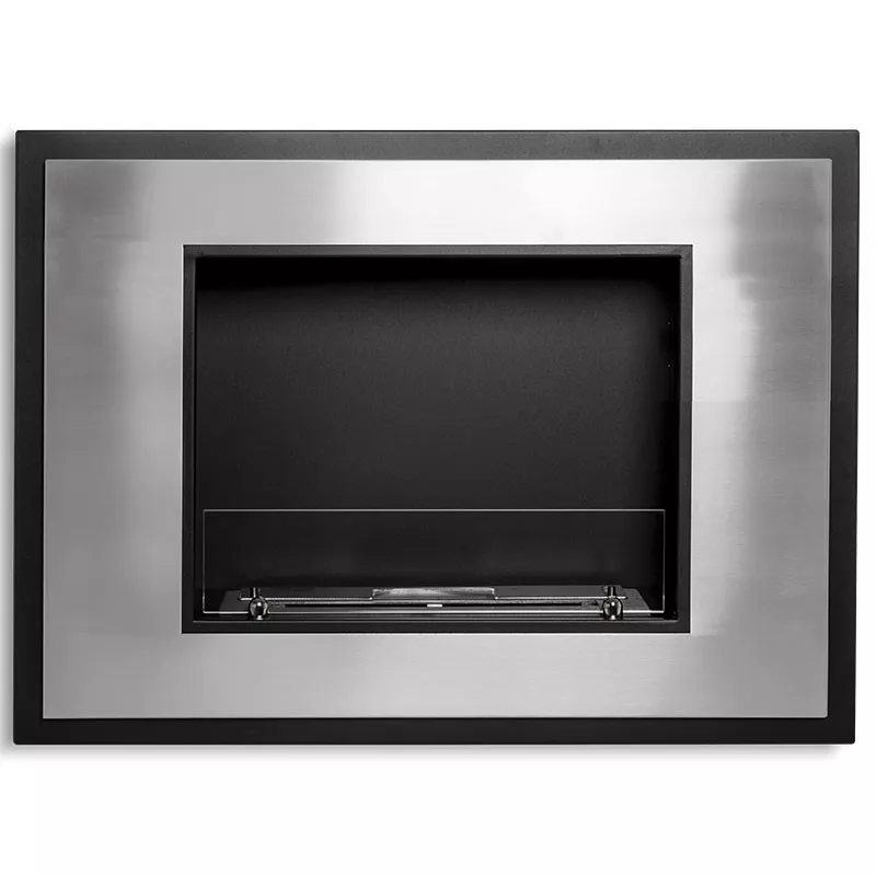 Caminetto a bioetanolo InSignal, 80 x 18 x 59 cm Colore Acciaio inox spazzolato Opzione Vetro resistente al fuoco