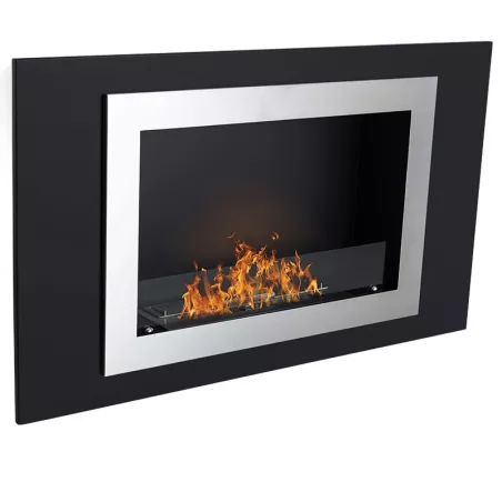 Edimbourgcaminetto organico a parete da 4,5 kW Colore Nero