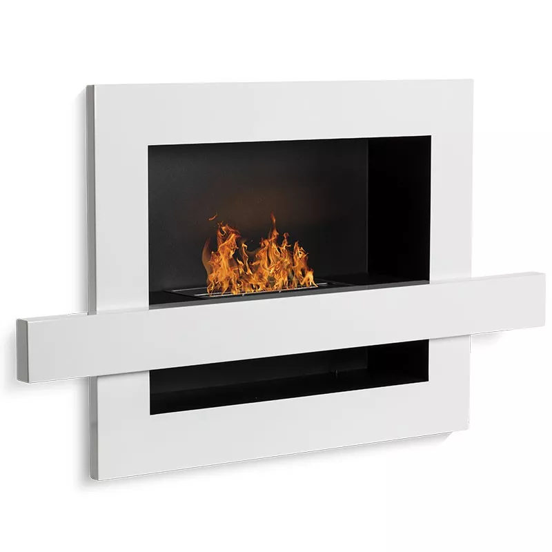 Caminetto urbano a bioetanolo, 110x65x24cm Colore Bianco