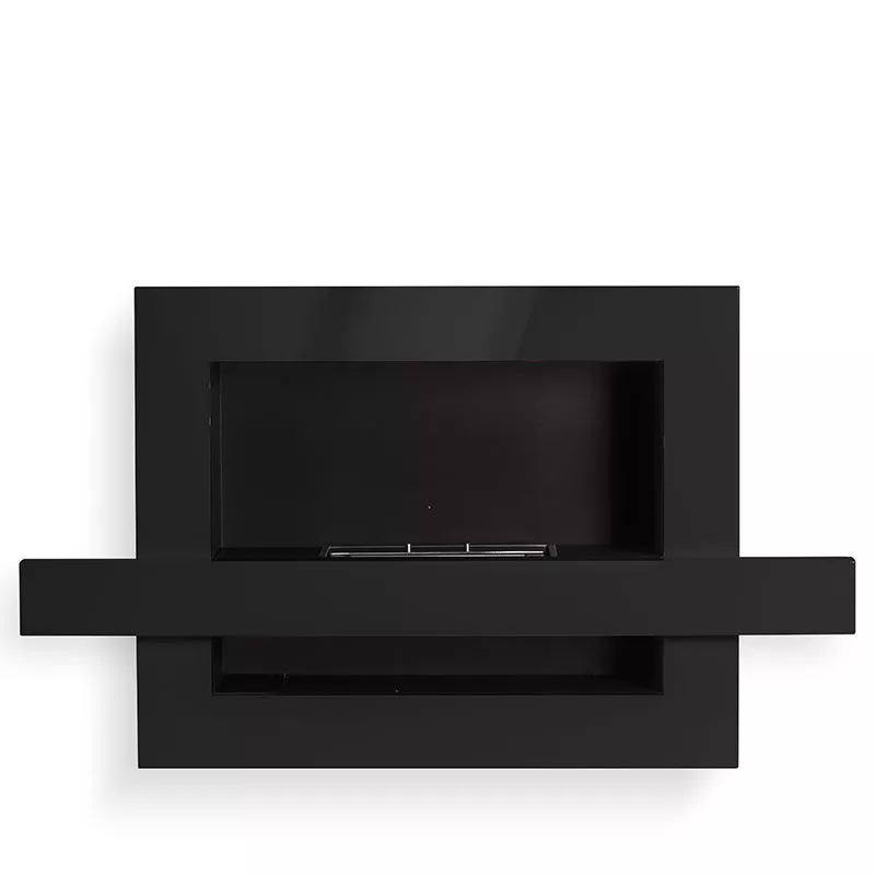 Caminetto urbano a bioetanolo, 110x65x24cm Colore Nero