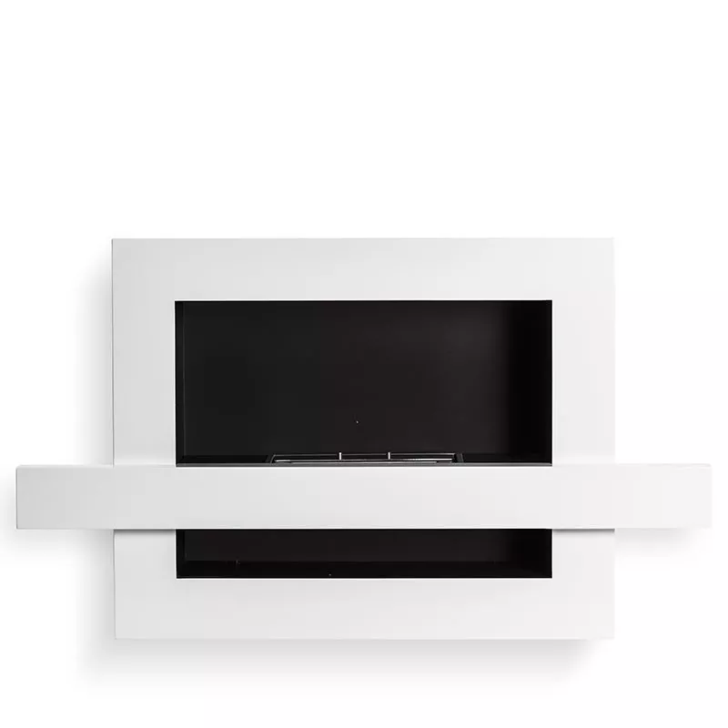 Caminetto urbano a bioetanolo, 110x65x24cm Colore Bianco