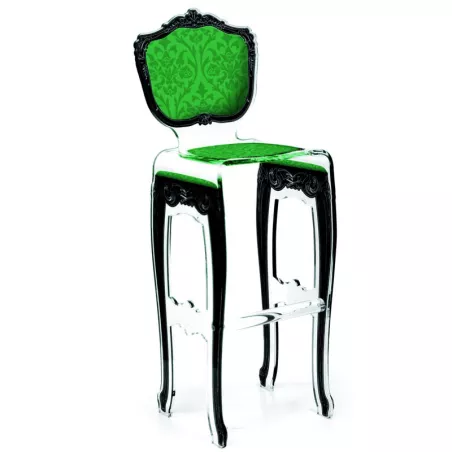 Sgabello alto barocco di Acrila Colore Verde