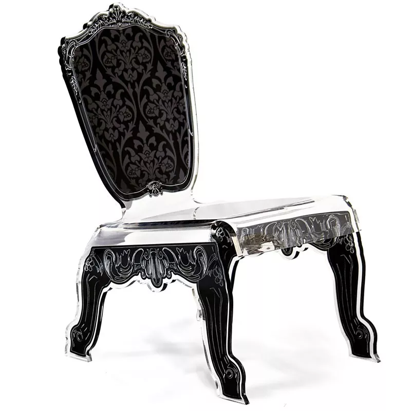 Poltroncina barocca Acrila Colore Nero