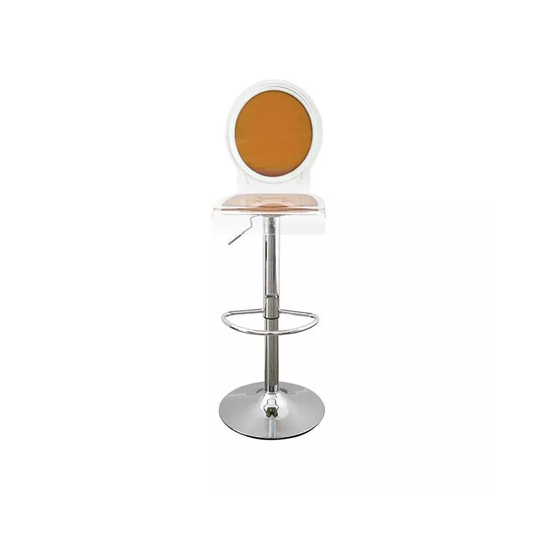 Sgabello da bar sedici trasparente Colore Arancione