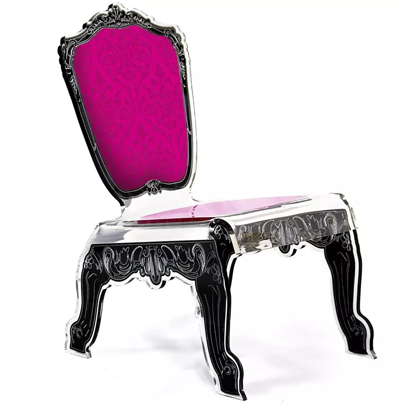 Poltroncina barocca Acrila Colore Rosa