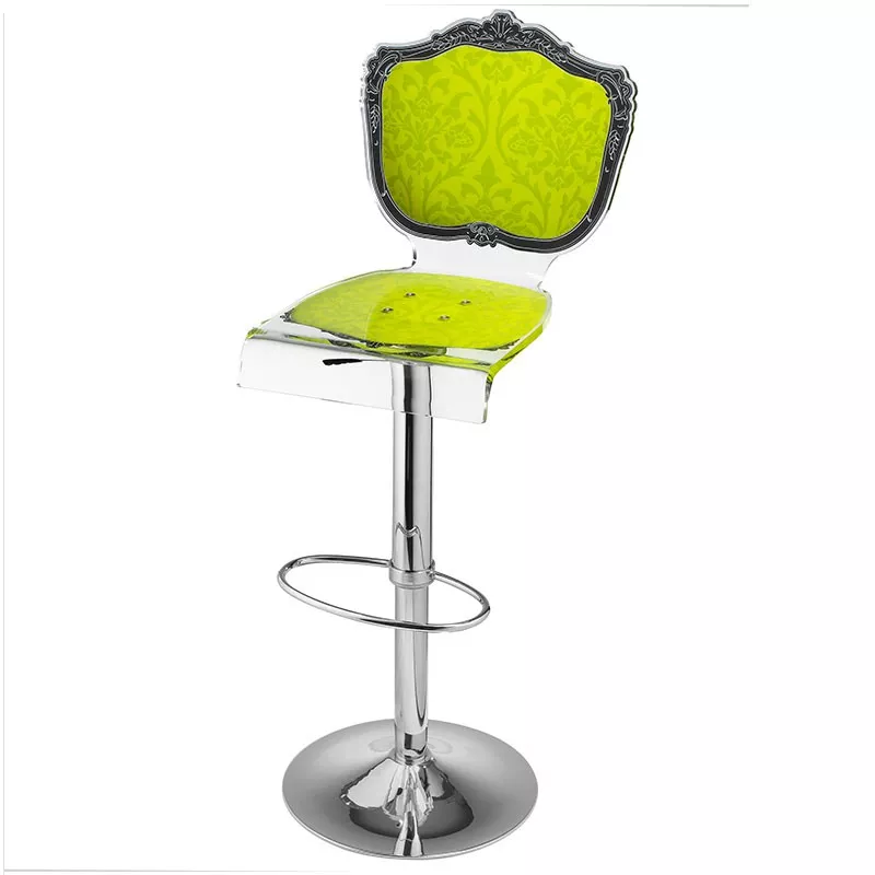 Sgabello Capiton in plexiglass su telaio Colore Verde anice