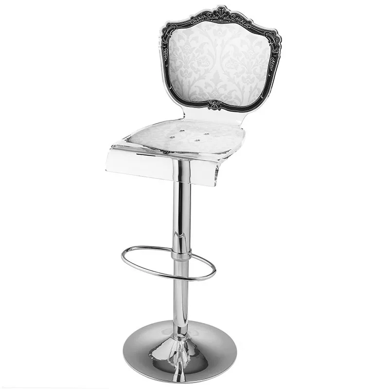 Sgabello Capiton in plexiglass su telaio Colore Bianco