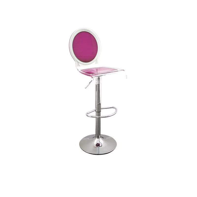 Sgabello da bar sedici trasparente Colore Rosa
