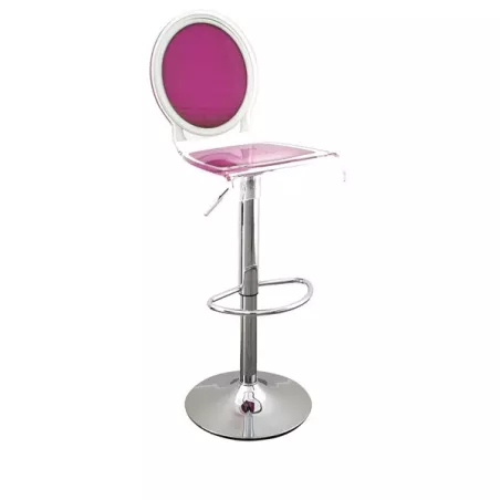 Sgabello da bar sedici trasparente Colore Rosa