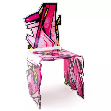 Sedia da street art in plexiglas Colore Rosa