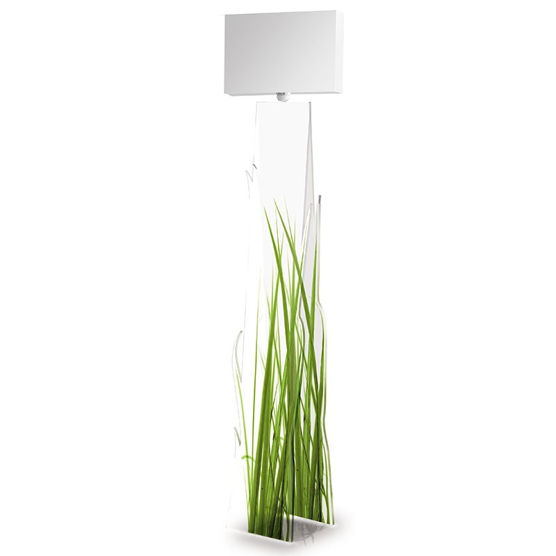 Lampade Acrila bambù, riverbero, erba Colore Verde