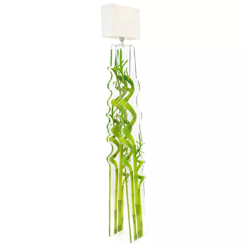 Lampade Acrila bambù, riverbero, erba Colore Verde anice