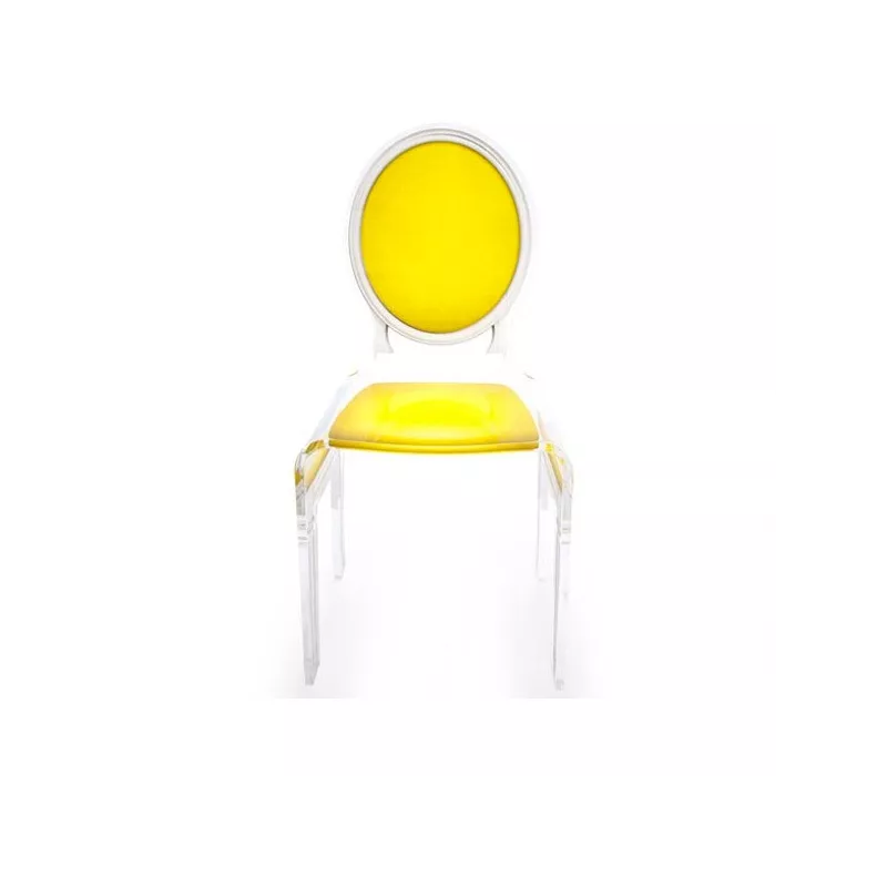 Sedici sedie trasparenti in plexiglass Colore Giallo