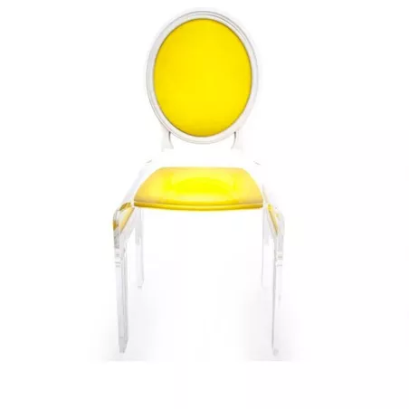 Sedici sedie trasparenti in plexiglass Colore Giallo