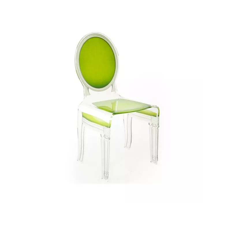 Sedici sedie trasparenti in plexiglass Colore Verde