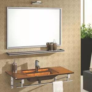 Lavabo in vetro Arpège e accessori per il bagno