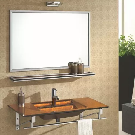 Lavabo in vetro Arpège e accessori per il bagno