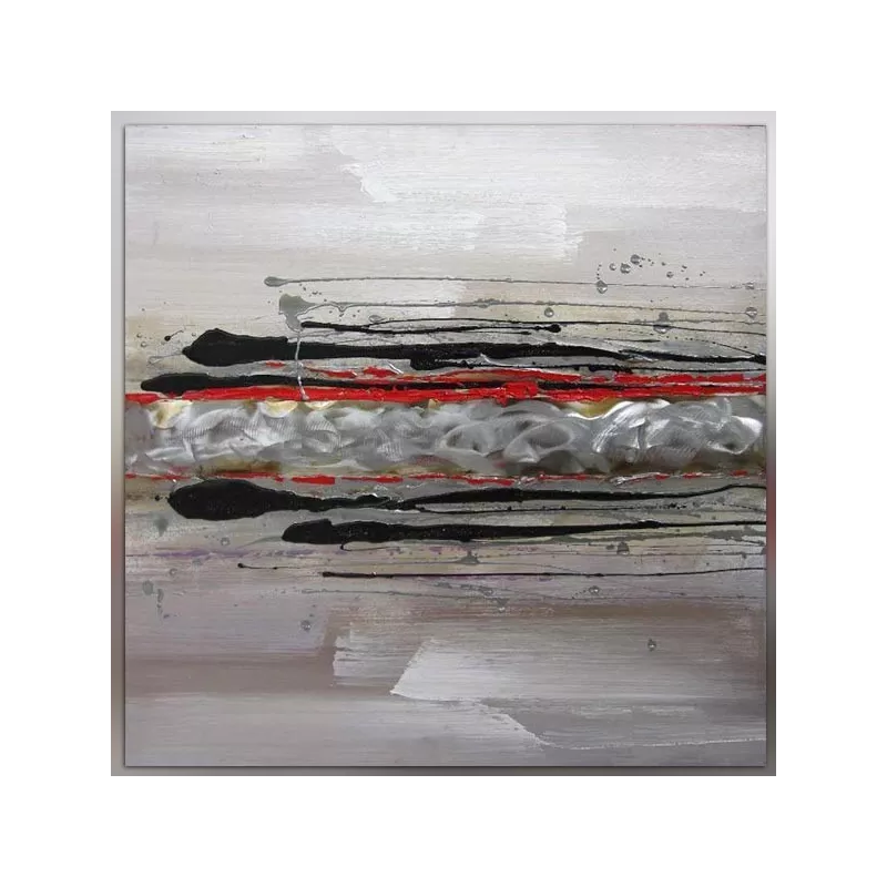 Pittura astratta rossa 80 x 80 cm