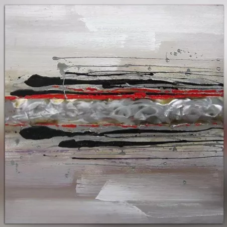 Pittura astratta rossa 80 x 80 cm