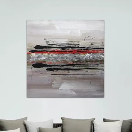 Pittura astratta rossa 80 x 80 cm