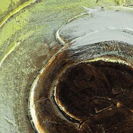 Pittura astratta a scacchiera e cerchi 1 m x 1 m