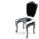 Sedia trasparente Capiton by Acrila Colore Nero