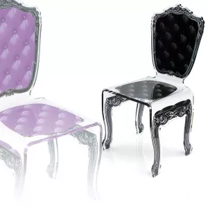Sedia trasparente Capiton by Acrila