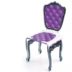 Sedia trasparente Capiton by Acrila