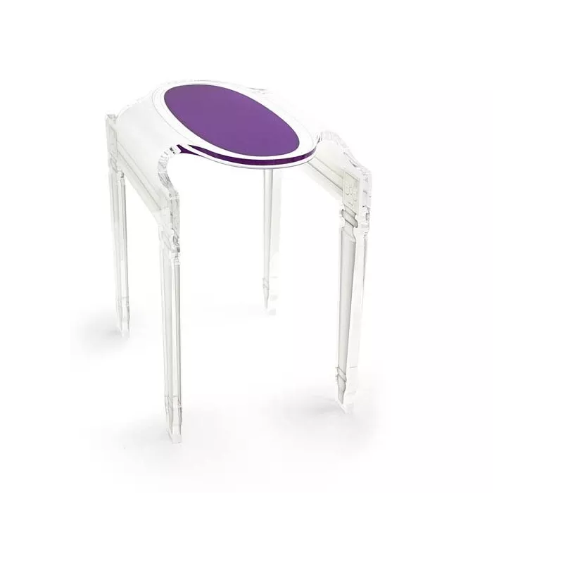 Comodino in plexiglas trasparente Sixteen by Acrila Colore Blu Dimensione Petit