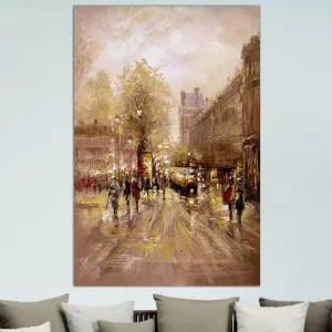 Dipinto storico, Parigi, 1900 circa, 80 x 120 cm