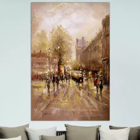 Dipinto storico, Parigi, 1900 circa, 80 x 120 cm