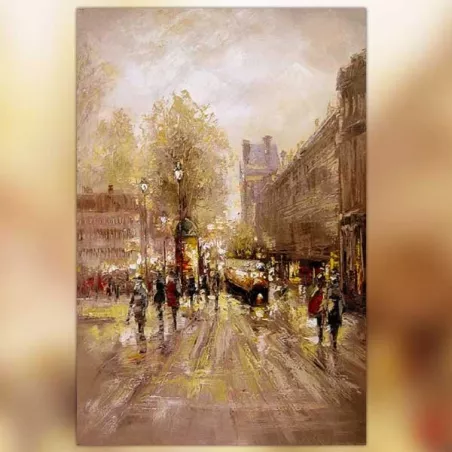 Dipinto storico, Parigi, 1900 circa, 80 x 120 cm