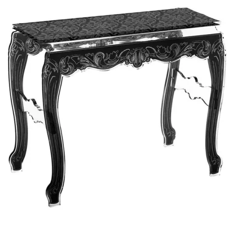 Consolle barocca Acrila in plexiglass trasparente Colore Blu