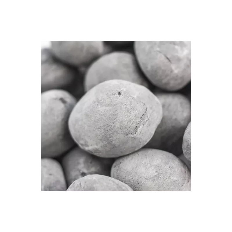 Set di 24 ciottoli decorativi per caminetti a etanolo: Wikao Colore Grigio