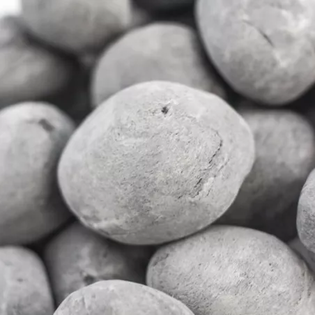 Set di 24 ciottoli decorativi per caminetti a etanolo: Wikao Colore Grigio