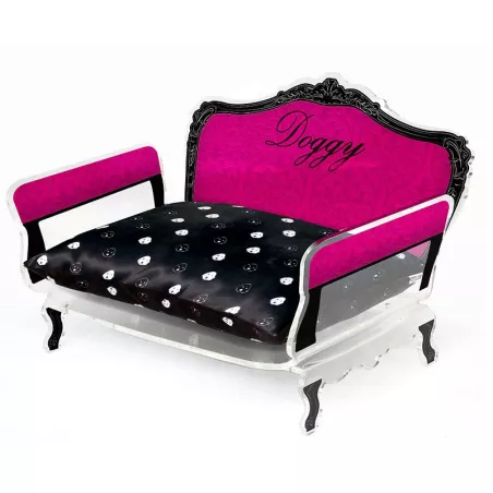 Cestino per animali personalizzabile Colore Rosa Design Barocco