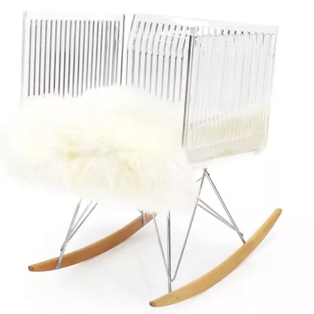 Poltrona trasparente Cali by acrila, modello bar Colore Bianco