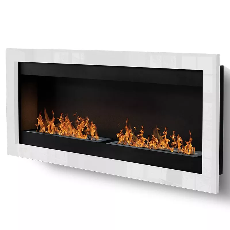 SevenFire Caminetto a etanolo XL 4 bruciatori Colore Bianco Dimensione 2 bruciatori