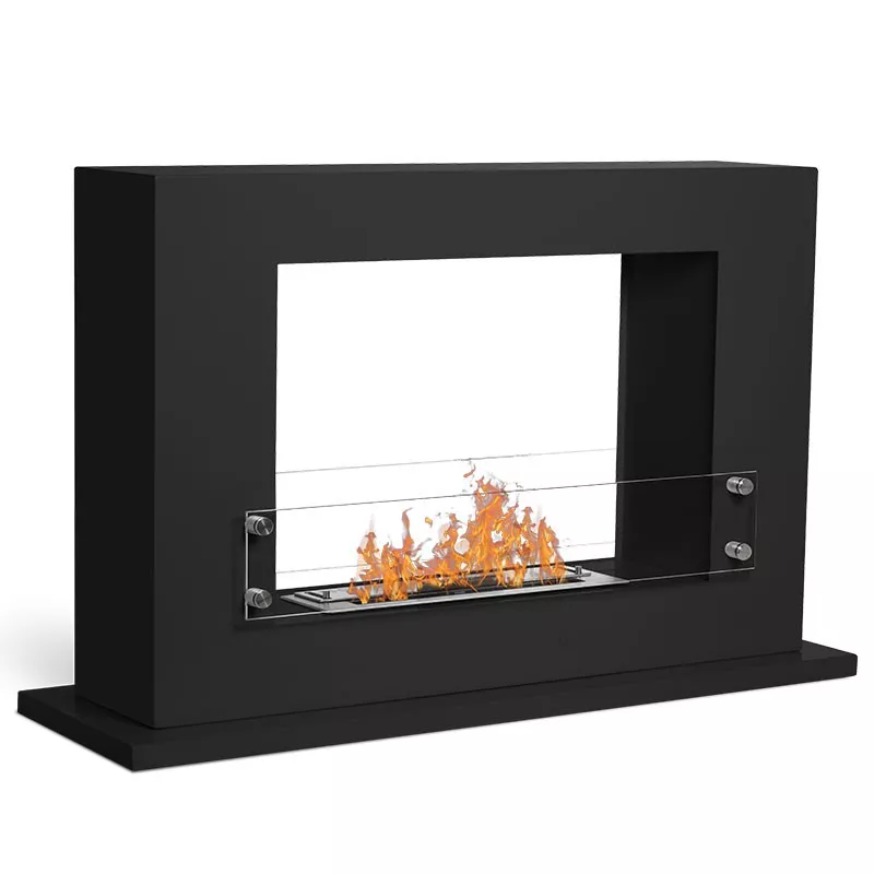 Riscaldatore a pavimento organico Athena 100cm 3kW Colore Nero Bruciatore 2.2L/4kW