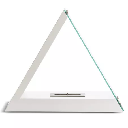 Caminetto a bioetanolo triangolare Kheops, 80x68x30cm Colore Bianco