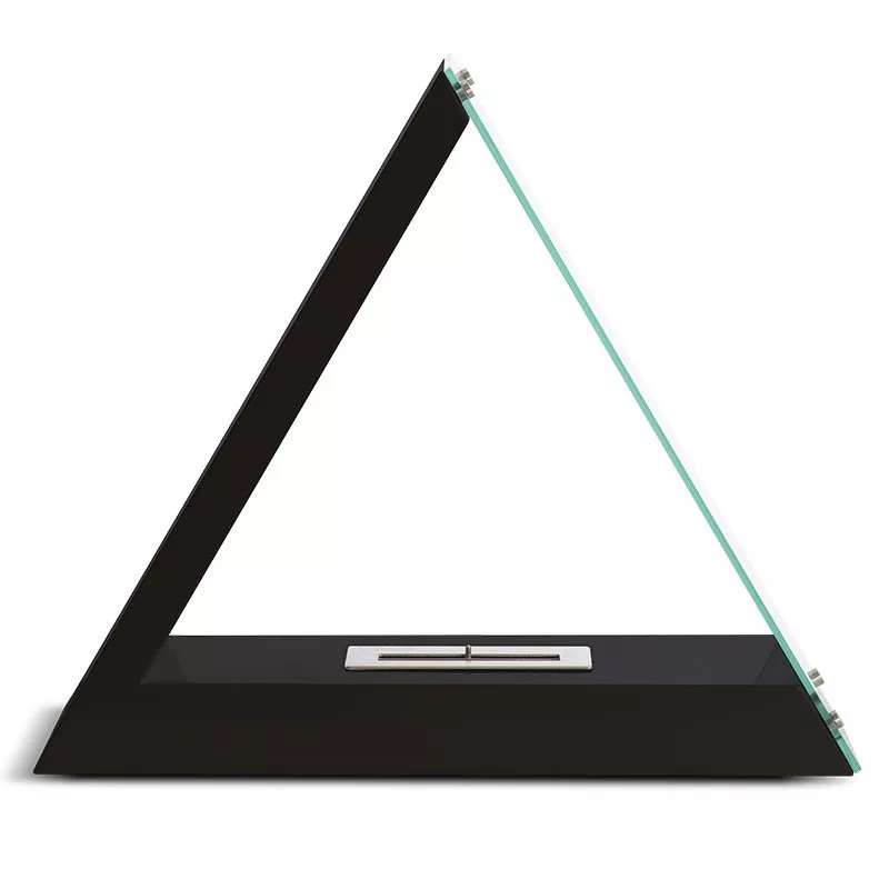 Caminetto a bioetanolo triangolare Kheops, 80x68x30cm Colore Nero