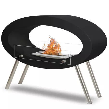 Caminetto a libera installazione Ambroise Colore Nero