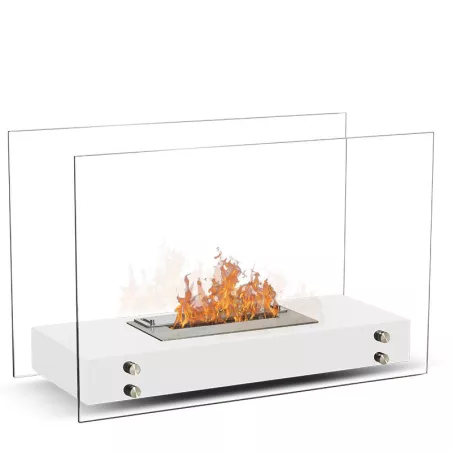 Caminetti a pavimento Ottawa Colore Bianco Bruciatore 1.5L/3kW