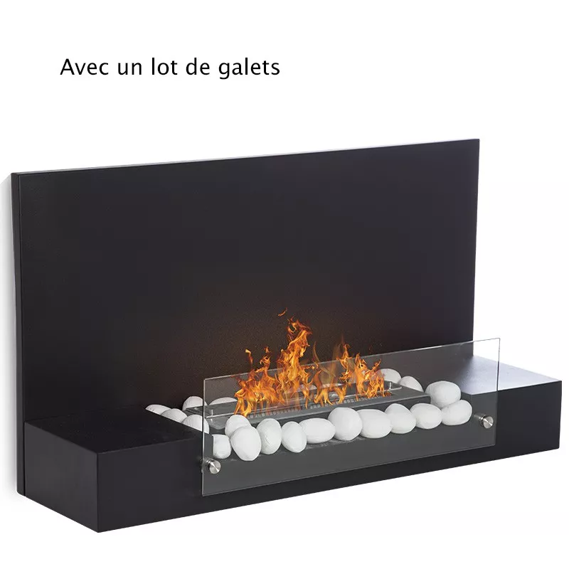 Ibrido parete/pavimento, etanolo 4kW Colore Nero
