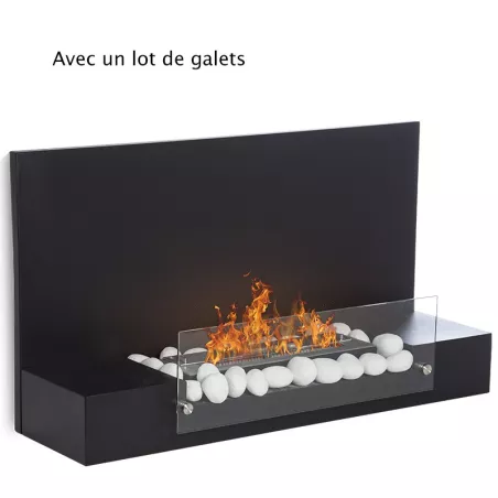 Ibrido parete/pavimento, etanolo 4kW Colore Nero